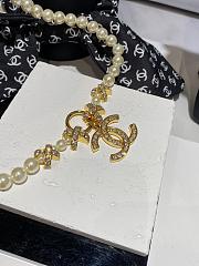 Fortok Chanel Crystal Diamond Pearl Necklace - 3