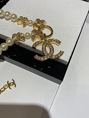 Fortok Chanel Crystal Diamond Pearl Necklace - 2