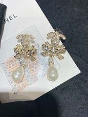 Fortok Chanel Pearl Bow Earrings - 1