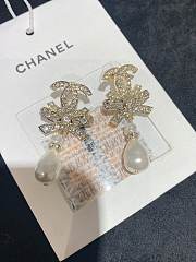 Fortok Chanel Pearl Bow Earrings - 3