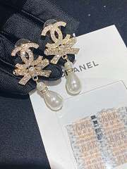 Fortok Chanel Pearl Bow Earrings - 2