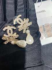 Fortok Chanel Pearl Bow Earrings - 6