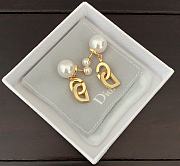 Fortok Dior Large and Small Pearl CD earrings - 4