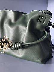 Fortok Loewe Flamenco Knot Bag in Green 23x18x9cm - 3