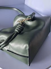 Fortok Loewe Flamenco Knot Bag in Green 23x18x9cm - 4