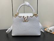 Fortok Louis Vuitton Capucines BB Flower Crown Bag White M23331 27x18x9cm - 1