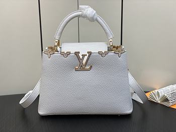 Fortok Louis Vuitton Capucines BB Flower Crown Bag White M23331 27x18x9cm