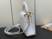 Fortok Louis Vuitton Capucines BB Flower Crown Bag White M23331 27x18x9cm - 6