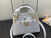 Fortok Louis Vuitton Capucines BB Flower Crown Bag White M23331 27x18x9cm - 5