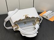 Fortok Louis Vuitton Capucines BB Flower Crown Bag White M23331 27x18x9cm - 2