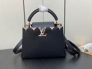 Fortok Louis Vuitton Capucines BB Flower Crown Bag Black M23263 27x18x9cm - 1