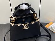 Fortok Louis Vuitton Capucines BB Flower Crown Bag Black M23263 27x18x9cm - 6