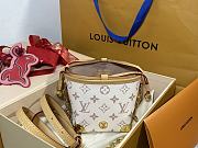 Fortok Louis Vuitton Noe Purse White&Beige M83227 11.5x11.5x11.5cm - 2