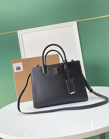 Fortok Burberry Black Frances Mini Grained-leather Shoulder Bag 27x11x20cm