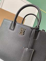 Fortok Burberry Black Frances Mini Grained-leather Shoulder Bag 27x11x20cm - 5