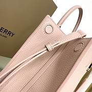 Fortok Burberry Pink Frances Mini Grained-leather Shoulder Bag 27x11x20cm - 6