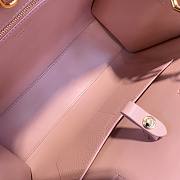 Fortok Burberry Pink Frances Mini Grained-leather Shoulder Bag 27x11x20cm - 4