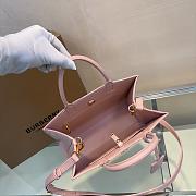Fortok Burberry Pink Frances Mini Grained-leather Shoulder Bag 27x11x20cm - 3