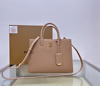 Fortok Burberry Beige Frances Mini Grained-leather Shoulder Bag 27x11x20cm