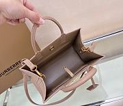 Fortok Burberry Beige Frances Mini Grained-leather Shoulder Bag 27x11x20cm - 5