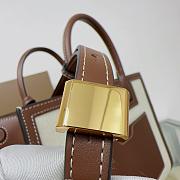 Fortok Burberry Natural/Brown Frances Mini Grained-leather Shoulder Bag 27x11x20cm - 6