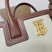 Fortok Burberry Natural/Brown Frances Mini Grained-leather Shoulder Bag 27x11x20cm - 4