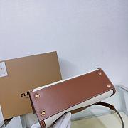 Fortok Burberry Natural/Brown Frances Mini Grained-leather Shoulder Bag 27x11x20cm - 2
