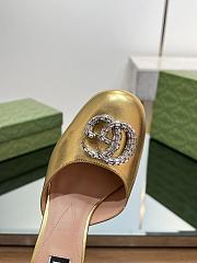 Fortok Gucci Platform Pumps With Double G in Gold - 3