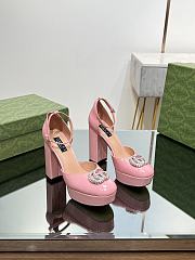 Fortok Gucci Platform Pumps With Double G in Pink - 1