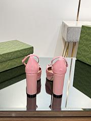 Fortok Gucci Platform Pumps With Double G in Pink - 5