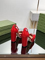 Fortok Gucci Platform Pumps With Double G in Red - 3