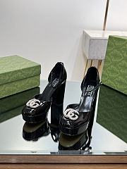 Fortok Gucci Platform Pumps With Double G in Black - 3