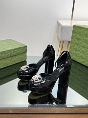 Fortok Gucci Platform Pumps With Double G in Black - 2