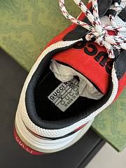 Fortok Gucci Run Sneakers in Black, White, Red Suede - 3