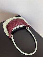 Fortok Bottega Veneta Gemelli Shoulder Bag in White/Red 24.5x7x19cm - 4