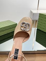 Fortok Gucci Platform Pumps With Double G in Beige - 3