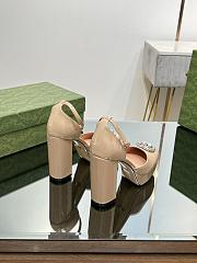 Fortok Gucci Platform Pumps With Double G in Beige - 2