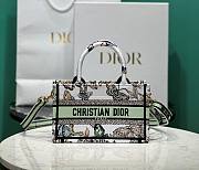 Fortok Dior White Multicolor Toile de Jouy Mexico Embroidery Mini Tote Bag 21.5×13×7.5cm - 1