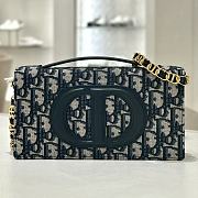 Fortok Dior CD Signature Mini Bag Blue Oblique Jacquard 21x11x5cm - 1