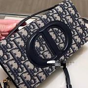 Fortok Dior CD Signature Mini Bag Blue Oblique Jacquard 21x11x5cm - 6
