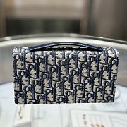Fortok Dior CD Signature Mini Bag Blue Oblique Jacquard 21x11x5cm - 2