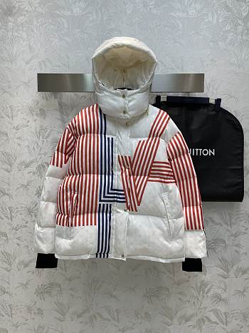 Fortok Louis Vuitton Stripes Puffer Jacket  