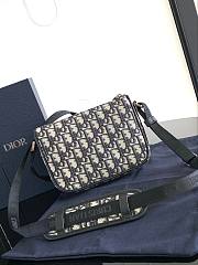 Fortok Dior 8 Mini Bag With Strap Oblique Jacquard in Beige&Black 18.5x13x4cm  - 5