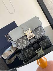 Fortok Dior Hit The Road Bag Strap ‘Gray CD Diamond’ 27x17x9cm  - 1