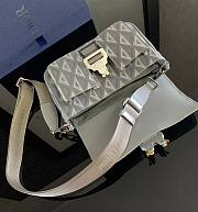 Fortok Dior Hit The Road Bag Strap ‘Gray CD Diamond’ 27x17x9cm  - 5