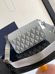 Fortok Dior Hit The Road Bag Strap ‘Gray CD Diamond’ 27x17x9cm  - 2