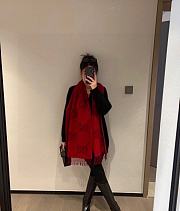 Fortok Gucci Cashmere GG Logo Scarf in Red 35x190cm - 6