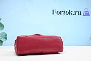 Fortok Saint Laurent Loulou Puffer Quilted Lambskin Bag in Red 29x17x11cm - 5