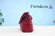 Fortok Saint Laurent Loulou Puffer Quilted Lambskin Bag in Red 29x17x11cm - 4