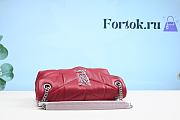 Fortok Saint Laurent Loulou Puffer Quilted Lambskin Bag in Red 29x17x11cm - 3